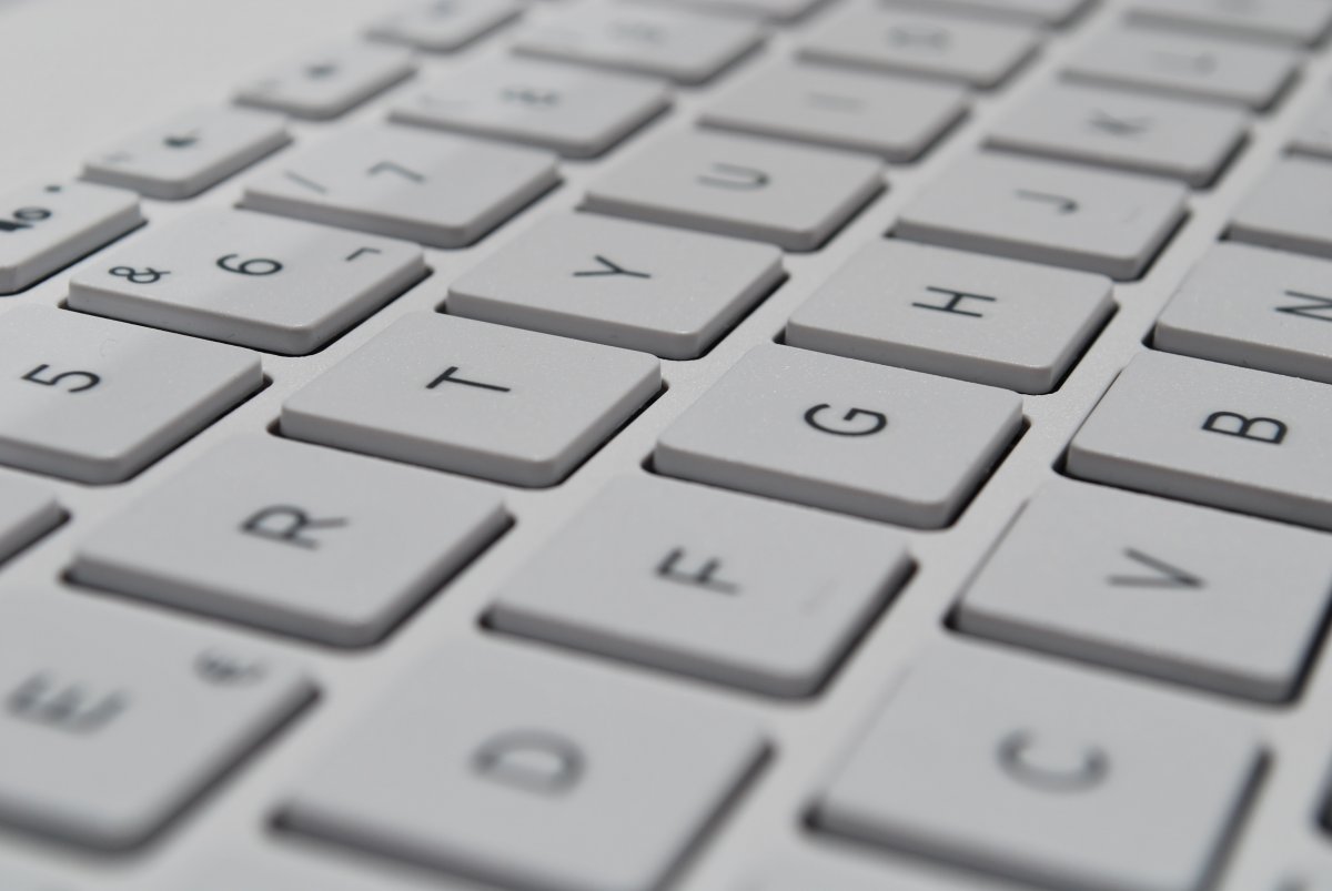 Computer keyboard in grey